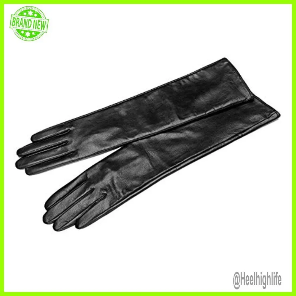 Long Leather Gloves Touchscreen Opera Evening Dress Driving Winter